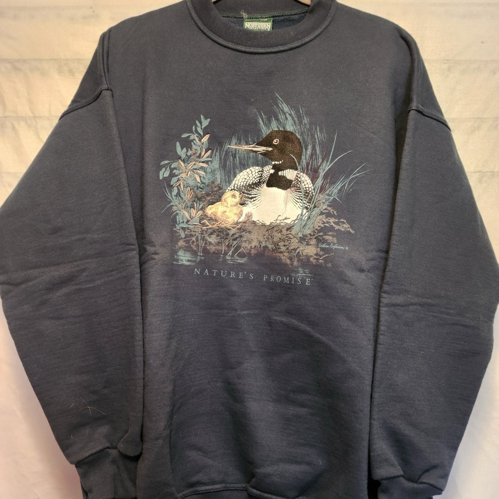 Navy Blue Northern Reflections Duck Crew Neck